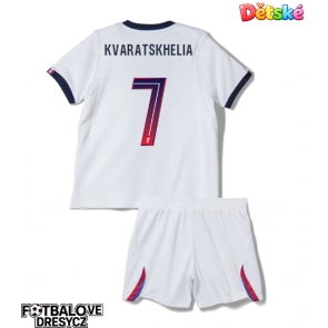 Paris Saint-Germain Khvicha Kvaratskhelia #7 Dětské Venkovní dres komplet 2026-27 Krátký Rukáv (+ trenýrky)